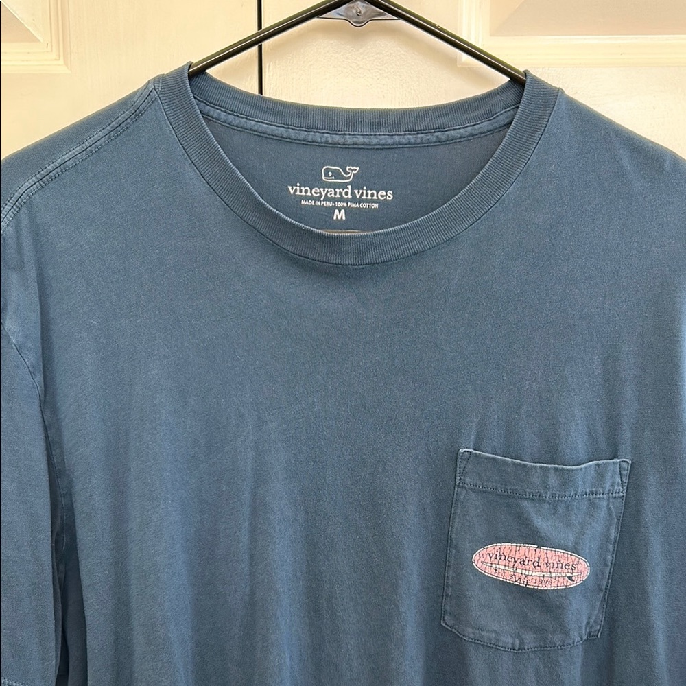 Vineyard Vines Blue Pocket Tee